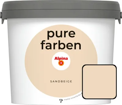 Produktbild von Alpina Pure Farben Wandfarbe sandbeige 2,5 L
