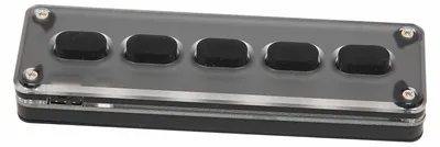 Obrázok produktu pre Programovateľná klávesnica s 5 tlačidlami, káblová, USB, bezdrôtová, Bluetooth, duálny režim, mini, silikónová, s funkciou stlmenia zvuku, DIY, programovateľná herná klávesnica, čierna