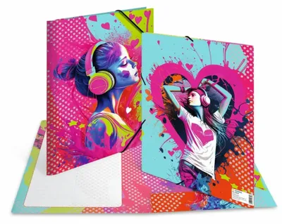 Produktbild von HERMA Sammelmappen A4 Karton Music Girl