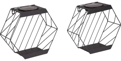 Image de Étagère solaire pour plantes "Amara", lot de 2. Pot de fleurs en acier, avec revêtement par poudre. Dimensions approximatives : L28 x P11 x H25 cm