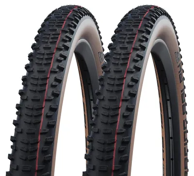 Produktbild von 2x Schwalbe Racing Ralph 57-622 SuperRace transparent Faltreifen 29x2.25 Mantel