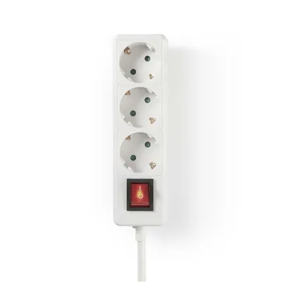 Produktbild von Nedis Steckdosenleiste - Schutzkontakt / Typ F (CEE 7/7) - 3-Wege - 1.50 m - 3680 W - 16 A - Art der Erdung: Seitenkontakte - 230 V AC 50/60 Hz - Buchsenwinkel: 45 ° - H05VV-F 3G1.5mm²