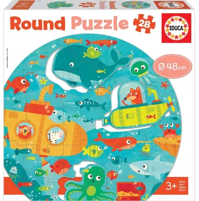 Obrázek produktu pro Kruhové puzzle 28 dílků Kde je moře Educa 18907