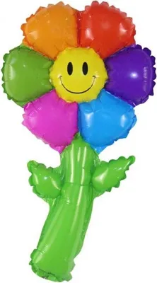 Produktbild von Folienballon 15 Regenbogenblume 19x38 cm
