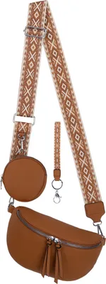 Produktbild von Umhängetasche (BBL-53167) Bauchtasche Crossbody-Bag Kunstleder Italy-Design BROWN
