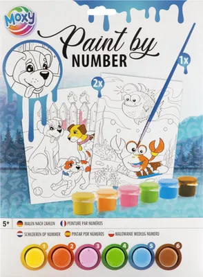Produktbild von Grafix-Mal-nach-Zahlen-Set, blau