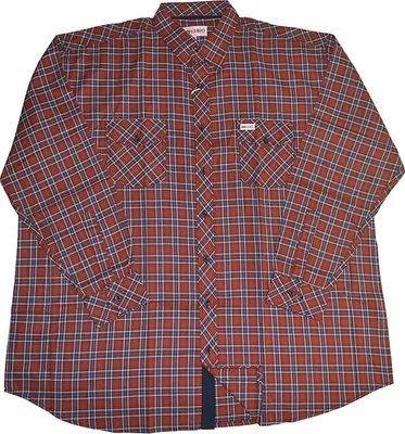 Produktbild von Übergrößen Herren-Karo-Hemd Rostbraun/Blau/Weiß/Schwarz 10XL