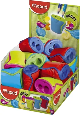 Obrázek produktu pro MAPED Dvojité ořezávátko s dózou Boogy 1ks - mix variant či barev