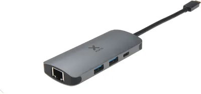 Obrázok produktu pre Xtorm XC004, USB 3.2 Gen 1 (3.1 Gen 1) Type-C, Šedá, RJ-45, USB 3.2 Gen 1 (3.1 Gen 1) Type-A, USB 3.2 Gen 1 (3.1 Gen 1) Type-C, 236 mm, 43 mm, 15 mm
