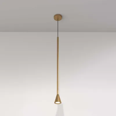 Zdjęcie produktu dla Lampa wisząca, metal, złoto, wys. 89,5 cm