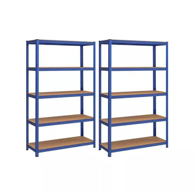 Imagen del producto de Estantería And OutdoorMatch Regal Kristofer - 60 x 120 x 200 cm - Juego de 2 - Estantería de almacenamiento - Metal - Capacidad de carga de 875 kg - 5 estantes ajustables