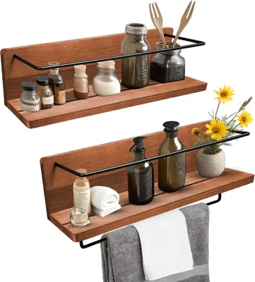 Produktbild von Mein-Regal Wandregal Kim 2-tlg.Set Hängeregale Dunkelbraun