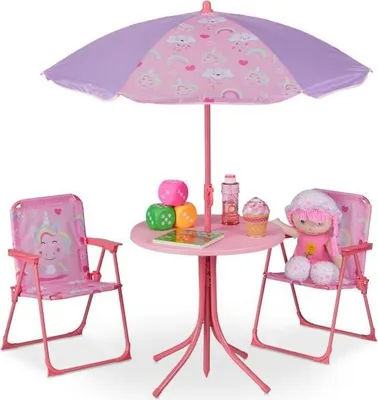 Produktbild von Camping Sitzgruppe für Kinder mit Sonnenschirm