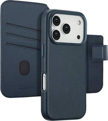 Immagine prodotto di Accezz Libreria in pelle 2-in-1 con MagSafe per Apple iPhone 17 Pro - Blu notte