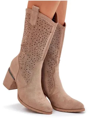 Produktbild von Ausschnitt Cowboy-Stiefel Halbhoch S.Barski HY51-238 Beige 40