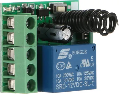 Imagen del producto de Receptor y transmisor de control remoto inalámbrico de 433 MHz, 12 V DC, 1 canal, para sistemas de domótica. Módulo de interruptor de control remoto universal y transmisor RF. Controles remotos compatibles con el protocolo 1527