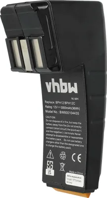 Produktbild von vhbw Akku kompatibel mit Festo Festool CDD12FX, CDD12ESC, CDD12ES, CDD12E, CDD12, CCD12v, CDD12MH Werkzeug (3000 mAh, NiMH, 12 V)