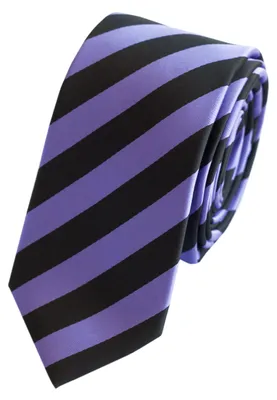 Produktbild von Fabio Farini - 1 Stück Herren Krawatte Lila - verschiedene Lila Männer Schlips in 6cm Schmal (6cm), Lila Schwarz - Clear Purple/Black