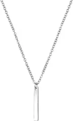 Produktbild von Elegante Silber Halskette mit Minimalistischem Anhänger - Damen Schmuck KP35572