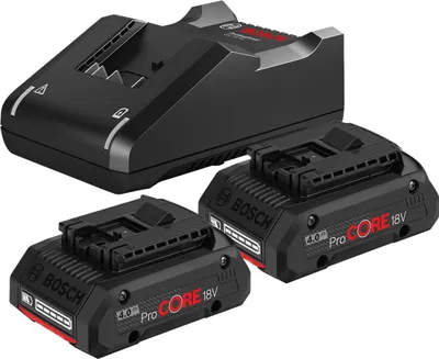 Obrázok produktu pre Bosch 1 600 A01 BA3, Súprava batérie a nabíjačky, Lithium-ion (Li-ion), 4 Ah, 18 V, Bosch, Čierna