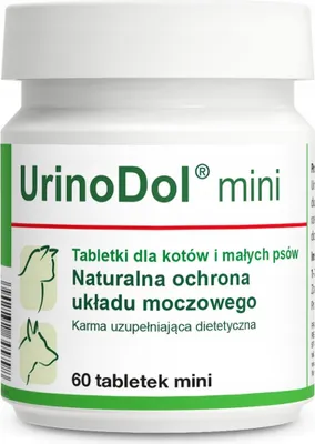 Produktbild von Dolvit Uridonol mini NATÜRLICHER SCHUTZ DER HARNWEGE für Hunde und Katzen 60 Tabletten