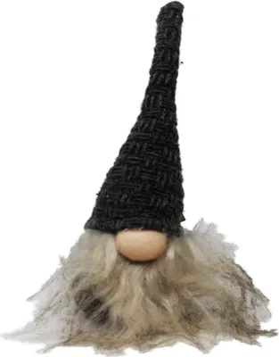 Produktbild von Weihnachtswichtel dickbauchig mit grauer Zipfelmütze Höhe 20cm