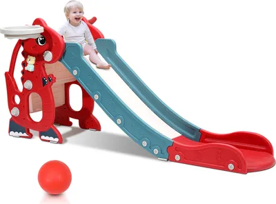 Obrázek produktu pro Hengda dětská skluzavka 4 v 1 zahradní skluzavka pro 1-6 let Mini dětská hračka