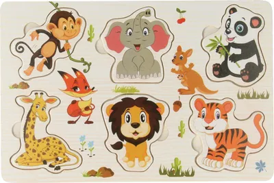 Obrázek produktu pro Dřevěné puzzle s motivem, 6 ks.