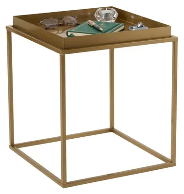 Produktbild von Lorsica - Couchtisch, 45x45x52h cm Gold, Quadratische Form