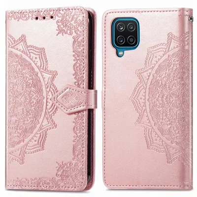 Imagen del producto de Funda libro Mandala para Samsung Galaxy A12 - Oro rosado