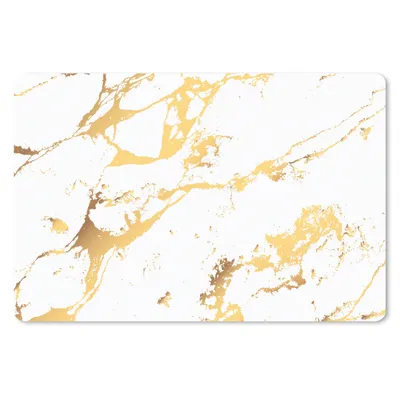 Produktbild von MuchoWow® Mauspad Mousepad Marmor - Weiß - Gold - Luxus 27x18 cm - Mousepads - Maus Mat - Pad - Mausunterlage - Büroartikel - Desk Matten