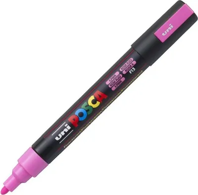 Zdjęcie produktu dla POSCA PC-5M, Różowy, Wielobarwny, Fluorescent Pink, 1 kol., Średni, Atrament na bazie wody