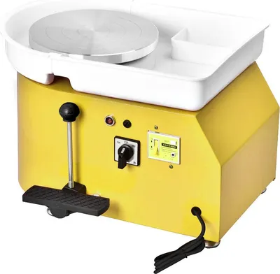 Produktbild von Elektrische Töpferscheibe - Keramik Drehscheibe - 350 W Motor - 25 cm Drehteller - 300 U/min - 11 Töpferwerkzeuge - Für Anfänger - Hellgrau