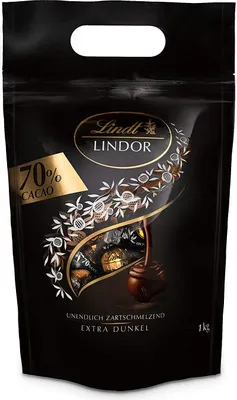 Produktbild von Lindt - LINDOR - Kugeln EXTRA DUNKEL 70% CACAO 1kg Tüte