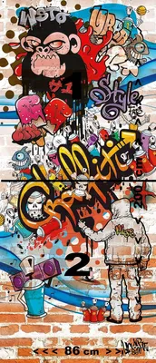 Produktbild von Tür-Tapete GRAFFITI 86x200