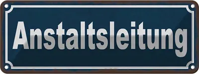 Produktbild von vianmo Blechschild 10x27 cm Anstaltsleitung Dekoration Spruch Zitat