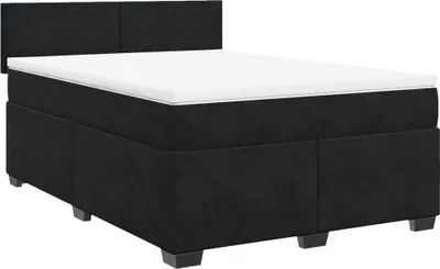 Immagine prodotto di vidaXL Letto a molle con materasso nero 140x200 cm in velluto