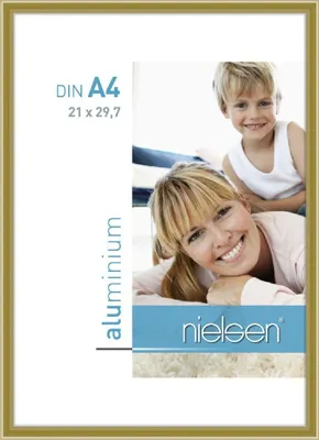Image de Cadre Nielsen en aluminium Classic 21 x 29,7 cm doré DIN A4 pour certificats