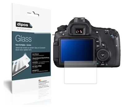 Produktbild von 2x Schutzfolie für Canon EOS 60D matt - Anti-Shock 9H Folie dipos Glass Kunststoffglas