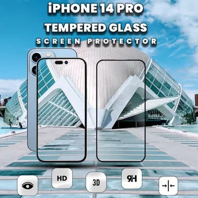 Produktbild von 1-Pack iPhone 14 Pro Displayschutzfolie - Gehärtetes Glas 9H - Super Qualität 3D