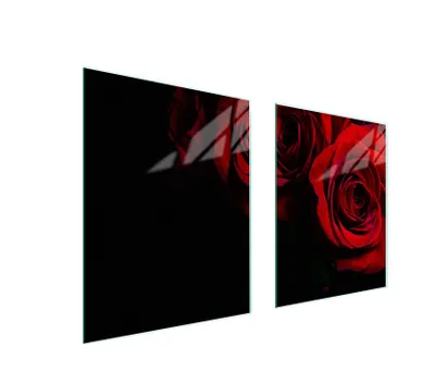 Image de Plaque de cuisson en verre 85x52 cm - Design Rose