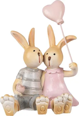 Immagine prodotto di Clayre & Eef figura decorativa coniglio 8x6x10 cm plastica marrone