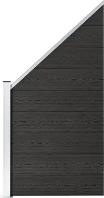 Image de Panneau de clôture WPC 95x(105-180) cm Gris