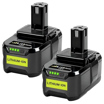 2er-Pack 18 V 5,5 Ah Li-Ion Akkus für Ryobi ONE+