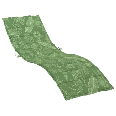 Image de vidaXL Coussin pour chaise longue, motif de feuilles, tissu Oxford