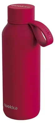 Produktbild von Quokka Solid, Edelstahlflasche / Thermoskanne mit Schlaufe Cherry Red, 510ml, 40185