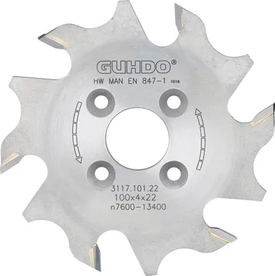 Immagine prodotto di Fresa a scanalature LAMELLEN HW 100 x 4,0 x 22 mm Z6 Guhdo | 4030289152196