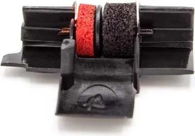 Produktbild von vhbw Farbrolle, Farbwalze Schwarz Rot kompatibel mit Olympia CPD-3212F, CPD-3212S, CPD-41, CPD-430, CPD435, CPD-440 Taschenrechner, Registrierkasse