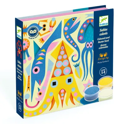 Image de Atelier créatif avec du sable fluorescent « Les lumières de l'océan », Djeco