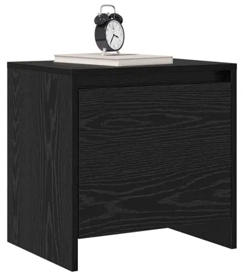 Image de vidaXL Table de nuit noir imitation chêne 45 x 34 x 44,5 cm Bois composite